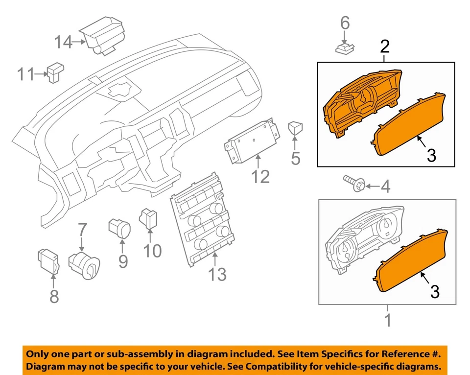 Medidor de velocímetro usado se adapta a: Ford Flex Cluster 2019 dos pantallas LCD de 4,2 en cl Foto 3 de 4