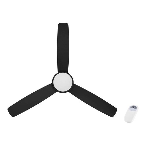 Hampton Bay Caprice 52 in. LED Indoor Matte Black Ceiling Fan+Light Kit+Remote - Picture 2 of 11