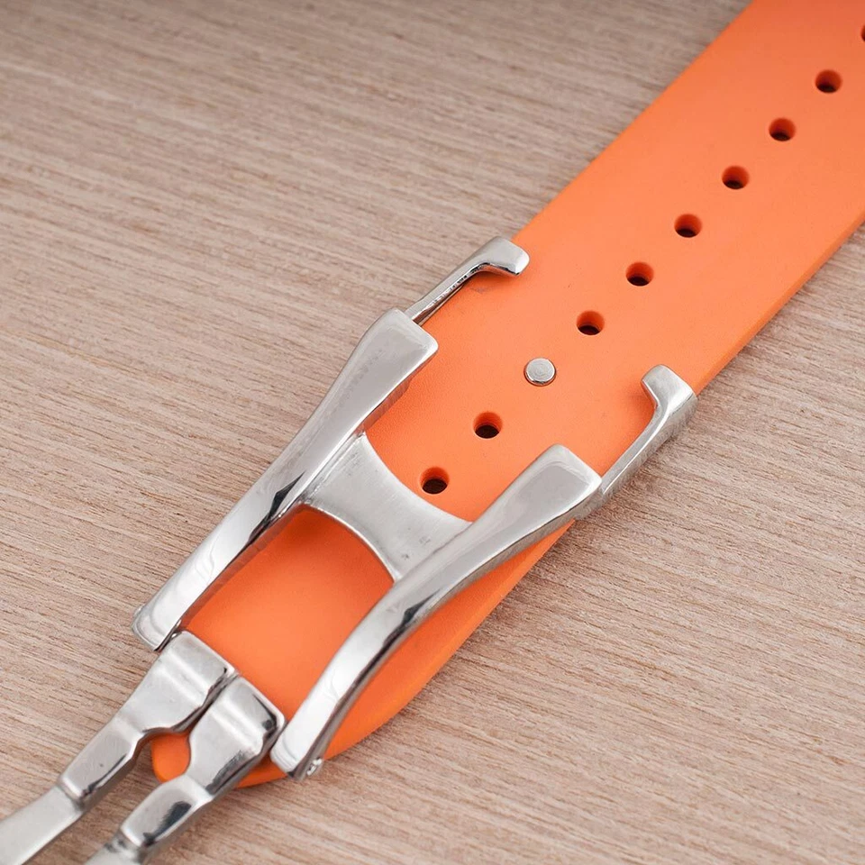 Deployant FKM Rubber Quick Release Watch Straps butterfly deployment clasp QR - Image 4 of 4