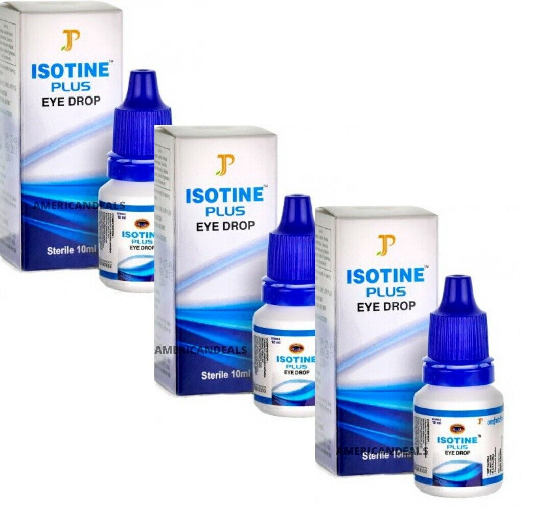 3 x Eye Drop Isotine Plus Exp 2026 Cataract glaucoma macular degeneration