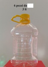 6 pzDame Damigiana in Pet Plastica Damigiane Alimenti c/Tappo 3 litri vino olio 