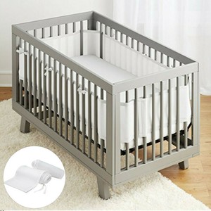 Breathable Crib Bumper Mesh Crib Liner For Standard Baby Crib
