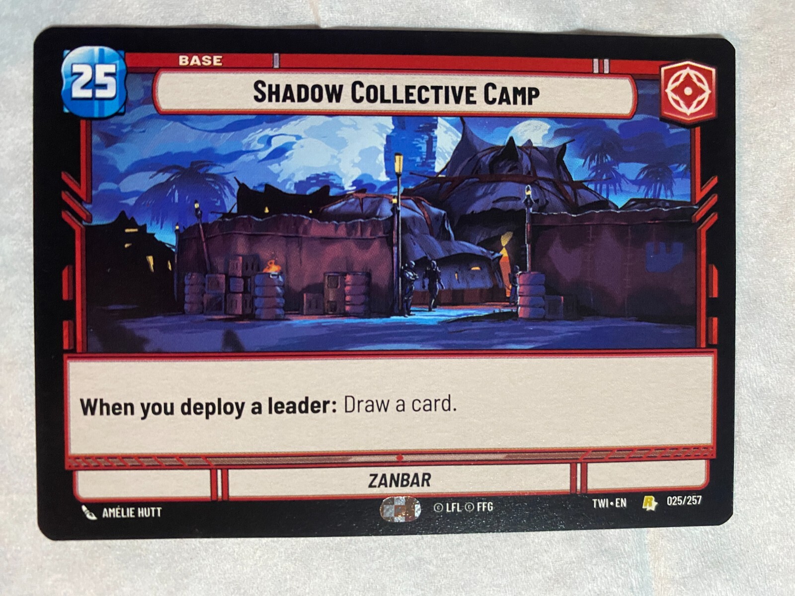 STAR WARS UNLIMITED TCG ToR SHADOW COLLECTIVE CAMP Rare Card NM