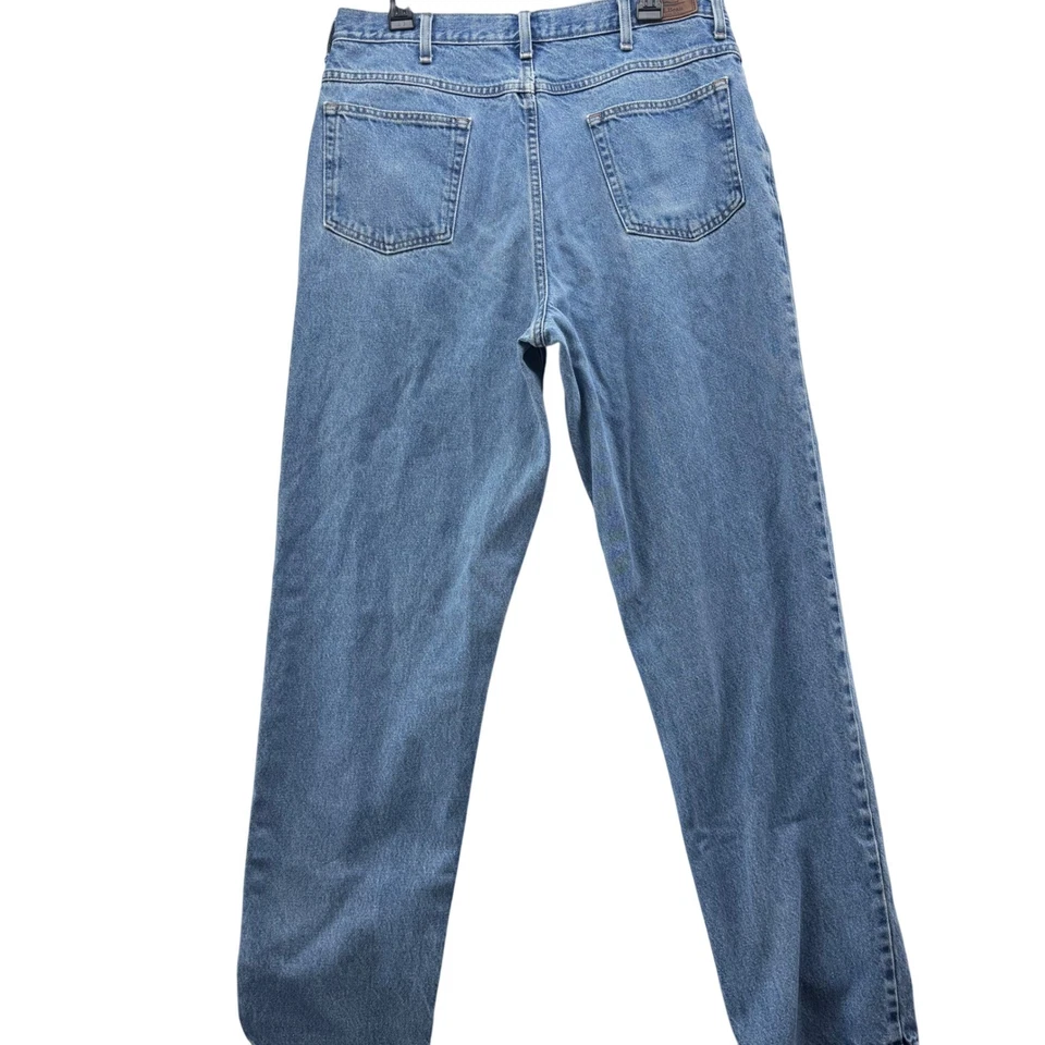 LL Bean Men's 36x34 Natural Fit Jeans Blue Denim Cotton Relaxed Casual Classic - Image 2 of 4