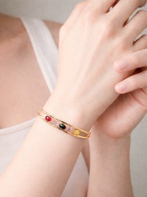 Armband Gold Mehrfarbig Steine