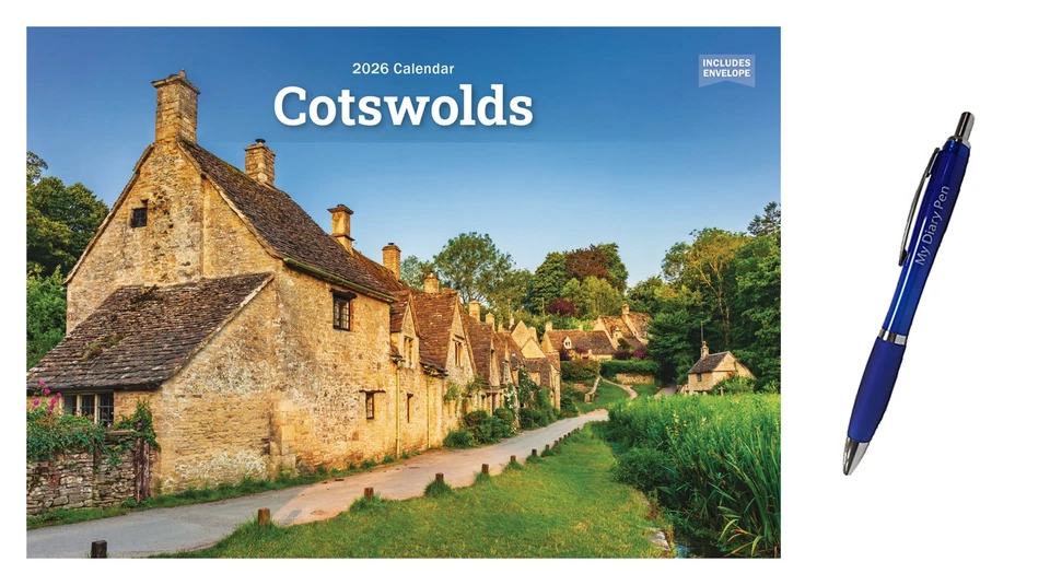 Cotswolds A5 Calendar 2026 + EXCLUSIVE LIMITED EDITION PEN