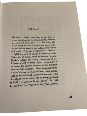 The History and Literature of the Crusades Sybel 1861 First Edition History