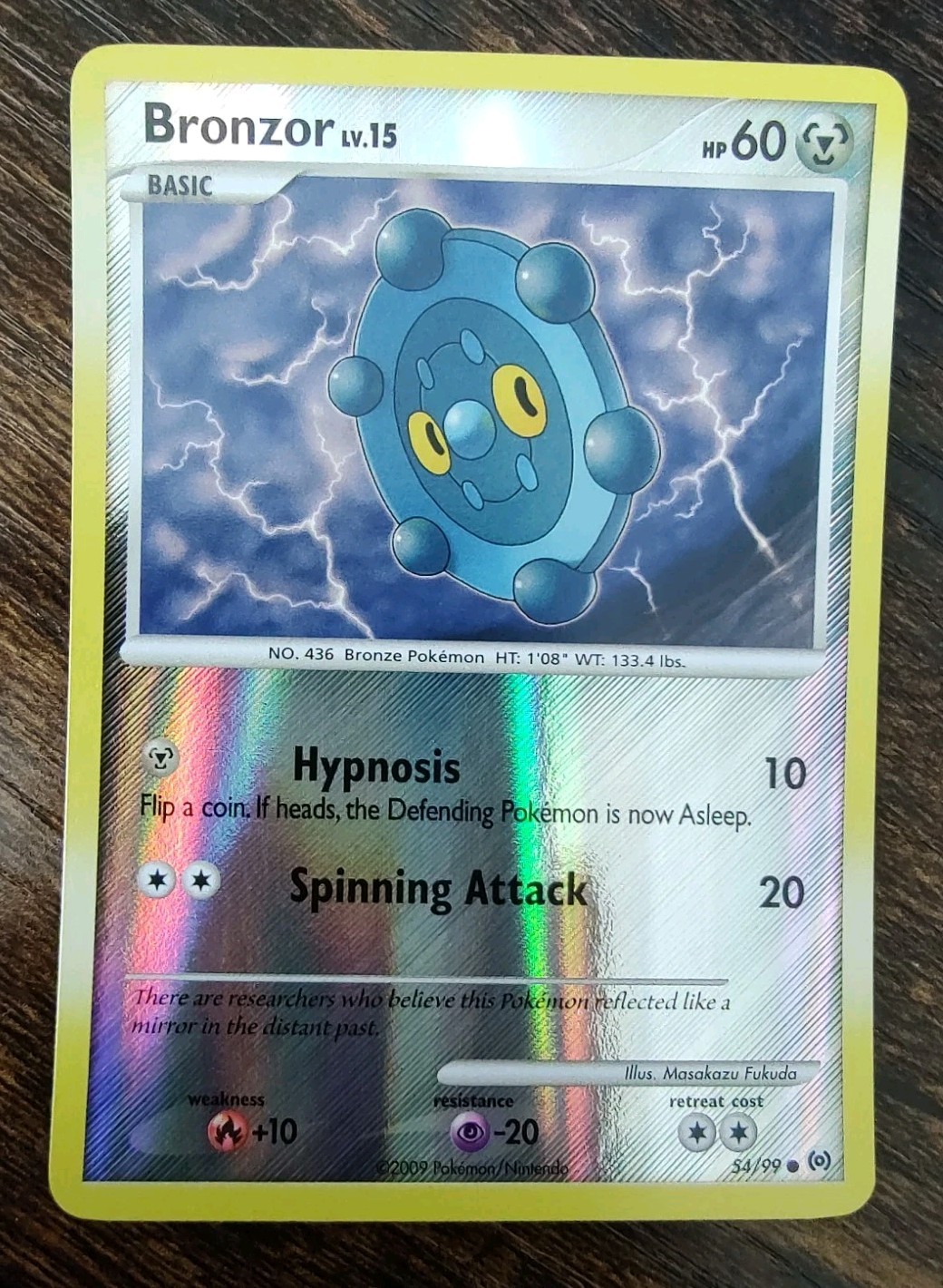Bronzor 54/99 Reverse Holo Platinum Arceus Pokemon Card MINT