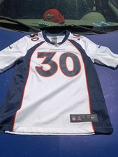 Nike Denver Broncos Phillip Lindsay #30 Jersey White - Men's Small - Authentic