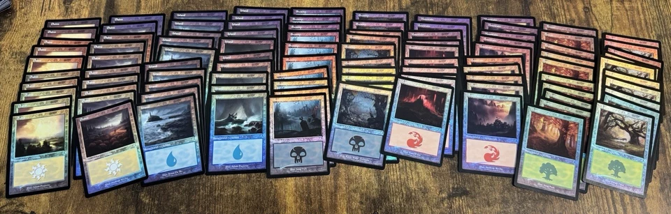 100x Basic Land Set FOIL Retro Innistrad Remastered 10/ea 288-297 Pack Fresh - Image 2 of 4