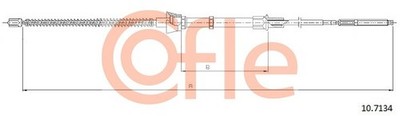 Cofle 10.7134 Cable, Parking Brake for Seat, VW