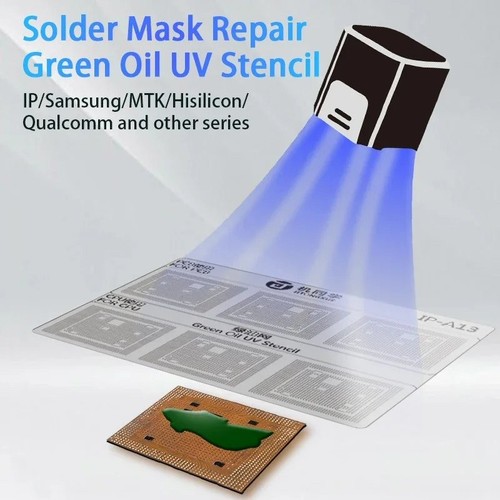 Green Oil UV Stencil Compatible With Sam IC and PCB Repair Jitongxue GS-01 - 第 4/6 張圖片
