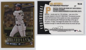 2023 Topps Chrome Youthquake Gold Refractor /50 Cal Mitchell #YQ-34 Rookie RC
