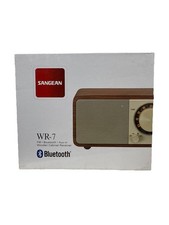 Sangean WR-7WL Wood Cabinet Mini Bluetooth Speaker with FM Tuner and Aux