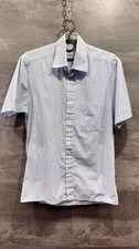 Vintage Yves Saint Laurent YSL Plaid shortsleeve Dress Shirt Men  s Size S