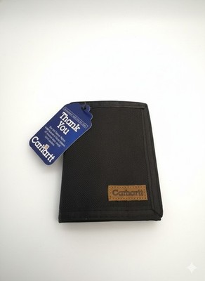 Carhartt Men's Nylon Duck Trifold Wallet Black