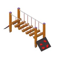 Wackelbalken Spielplatz BalancierbrüCke HäNgebrüCke KletterbrüCke Schwebebalken