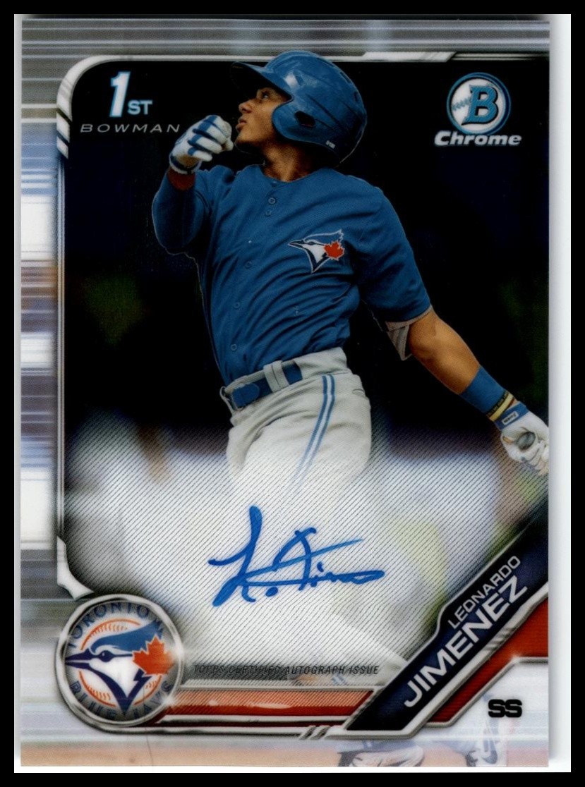 2019 Bowman Chrome #CPA-LJ Leonardo Jimenez Prospects Autographs