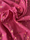 Lovely Textured 1 Yard Pink Heavy Fabric with Orange & Purple Raised Polkadots — photo 3