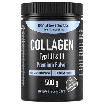 Collagen Pulver 500 Gramm, Bioaktives Kollagen, Typ 1, 2, 3  100% Rind