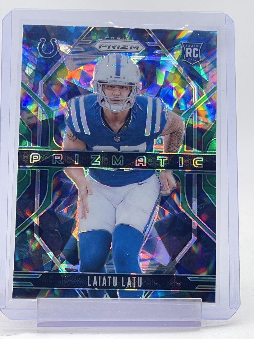 LAIATU LATU 2024 PANINI PRIZM PRIZMATIC ROOKIE GREEN CRACKED ICE RC Q5364