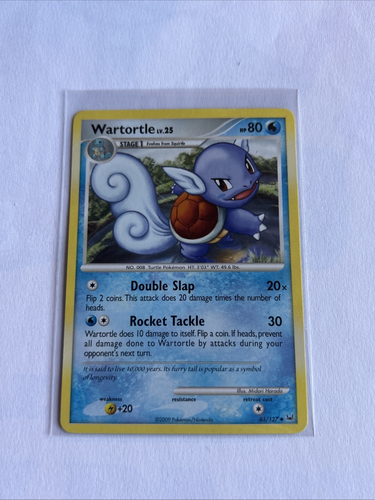 Pokémon TCG Wartortle Platinum Uncommon Card 65/127 LP