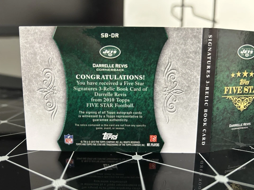 2010 Topps Darrelle Revis SB-DR New York Jets FIVE STAR AUTOGRAPH AUTO /10 - Image 4 of 4