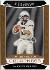 2024 Leaf In The Game Used Verge of Greatness Gold Garrett Greene Card RC #VG-18