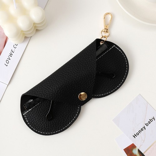 Litchi Glasses Bag PU Leather Sunglasses Pouch Portable Eyewear Holder Outdoor - Photo 8/12