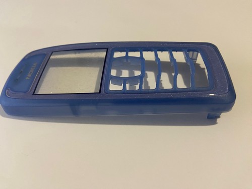 Nokia 3100 Front Housing Cover with Screen Glass Blue Original *Fair Condition - Picture 2 of 3