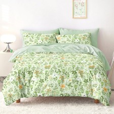- Floral Bedding Set for Girls, Cute Colorful Botanical Flowers Patterned Sof...