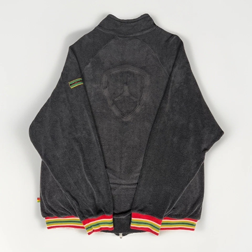 Vintage 2000s Air Jordan Track Jacket Mens XL Rasta Terry Cloth Gray Y2K - Image 2 of 4