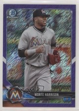 2018 Bowman Chrome Prospects Purple Shimmer Refractor /655 Monte Harrison s3g