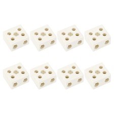 2 Way Ceramics Terminal Blocks, 8Pcs 30A Connectors, 30x21x33mm