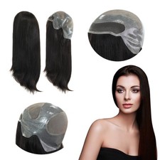 Women European Remy Human Hair Lace Front Wigs Medium Size Medical Wig MW46 NC
