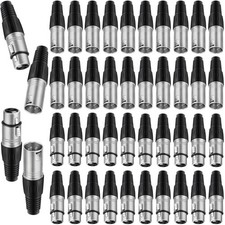 Zhengmy 20 Pcs 3 Pin XLR Solder Type Connector 10 Male and 10 Female Plug Cab...