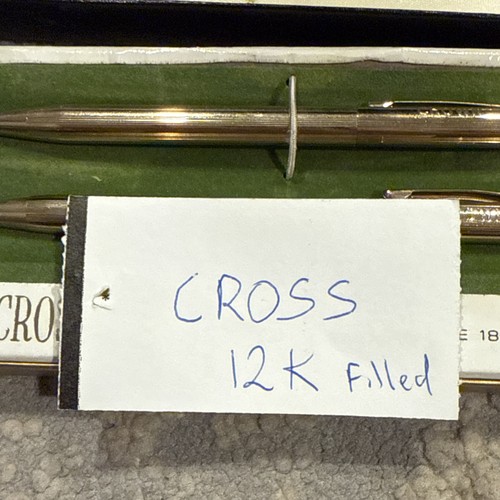 Penna/matita a sfera vintage Cross Classic Century riempita in oro 12 carati (incisa) CORONA - Foto 8 di 10