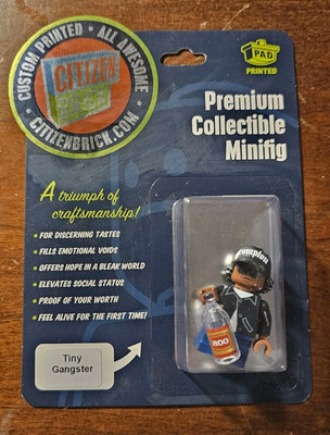 Citizen Brick TINY GANGSTER ''Eazy E'' Minifigure NWA Raiders Brand New Version 1