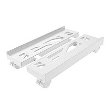 Adjustable Mobile CPU Stand, Ventilated Computer Tower Stand with 4 White