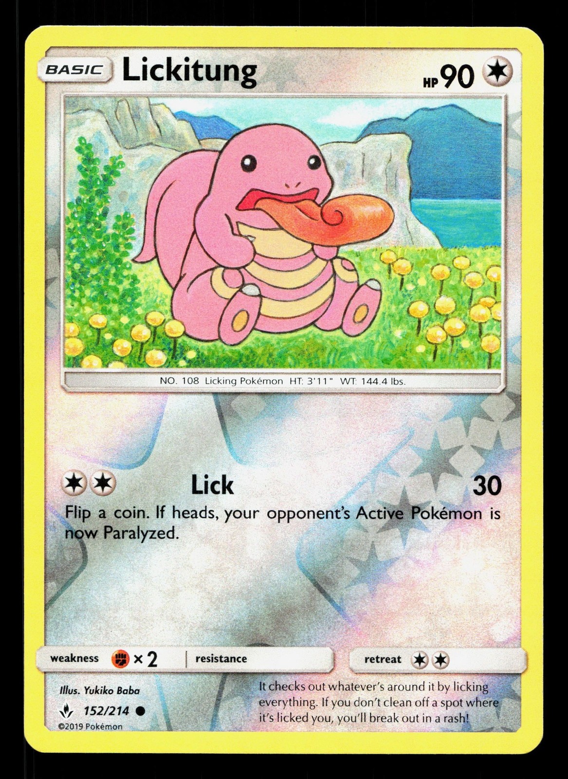 Lickitung 152/214 Unbroken Bonds LP Reverse Holo Pokemon Card TCG