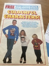Vintage patterns children's sweaters Gary Kennedy Popeye Betty Boop Fireman Sam