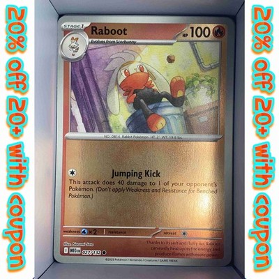 Raboot 027/132 Mega Evolution English 2025 Reverse Holo