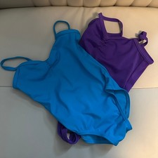 Lot of 2 Girls  Balera Leotards Purple  Blue One-Piece Size XSC