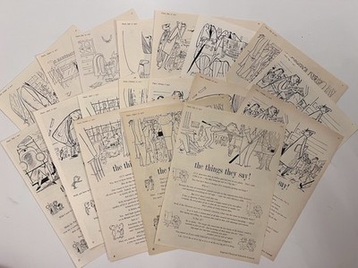 Original 1956-57 ICI Punch Magazine Advert Collection x18 ''The Things They Say''