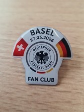 Pin Fanclub Nationalmannschaft Fu&szlig;ball 27.03.26 Basel Schweiz Deutschland