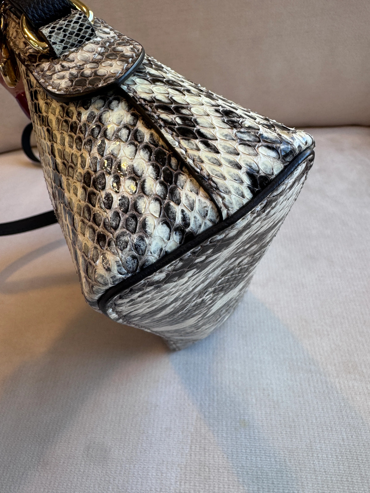 GUCCI $3,000 Python Snake Small Dome Crossbody Bag - image 21