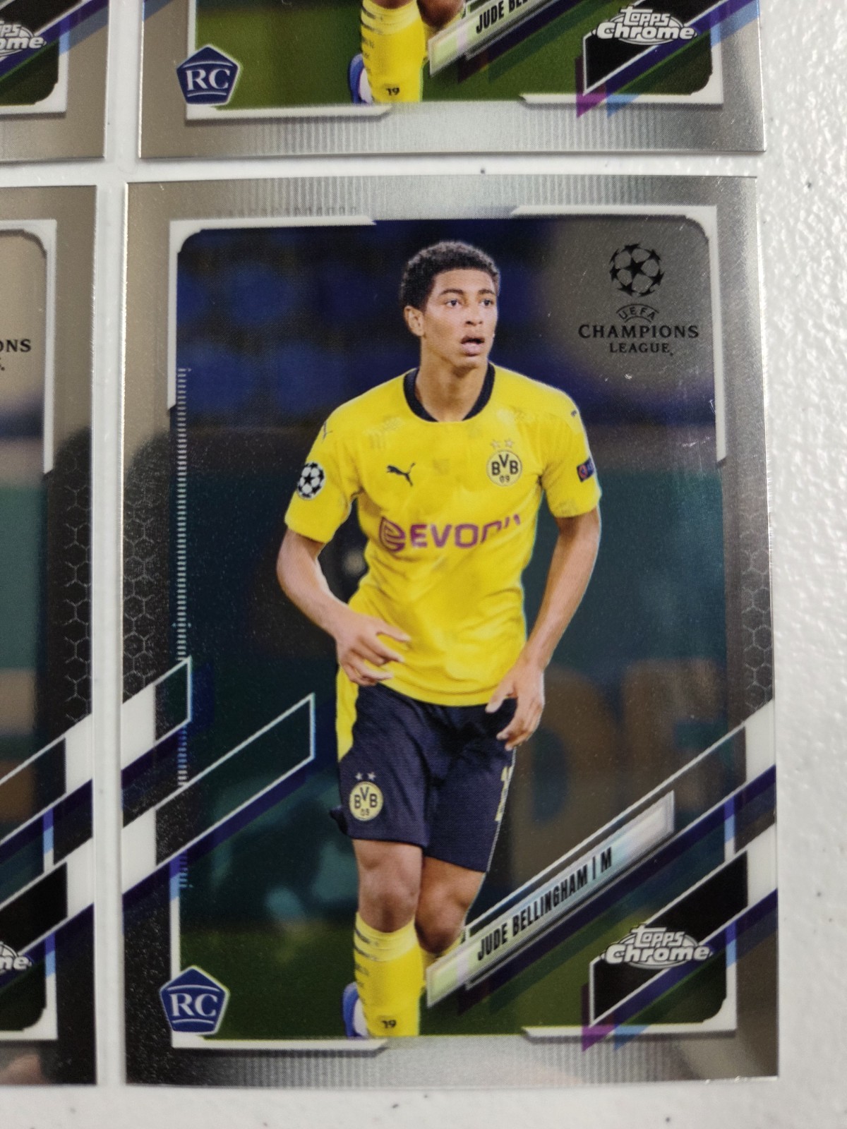 (6) 2020-21 Topps Chrome UEFA JUDE BELLINGHAM RC #68 ROOKIE CARD LOT ENGLAND NM view 7