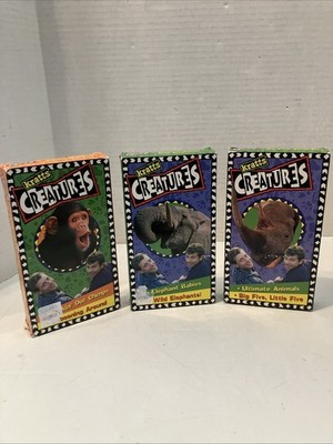 Kratts Creatures 1996 Lot VHS Kids Elephant Babies Chimps Wild