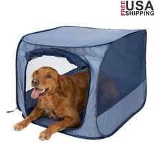 Soft-Sided Pop Open Dog Kennel Large Portable Foldable Pet Crate Mesh Panels New