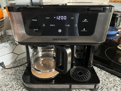 AIRMSEN 12-Cup Programmable Dual Coffee Maker K Cups Fast Brew Carafe HR-CM307U